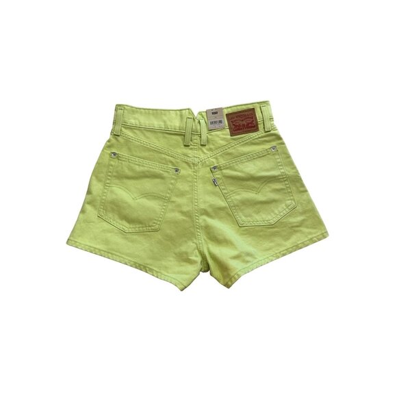 LEVIS High Waisted Lime Denim Mom Shorts Size 27 NEW - Picture 4 of 11